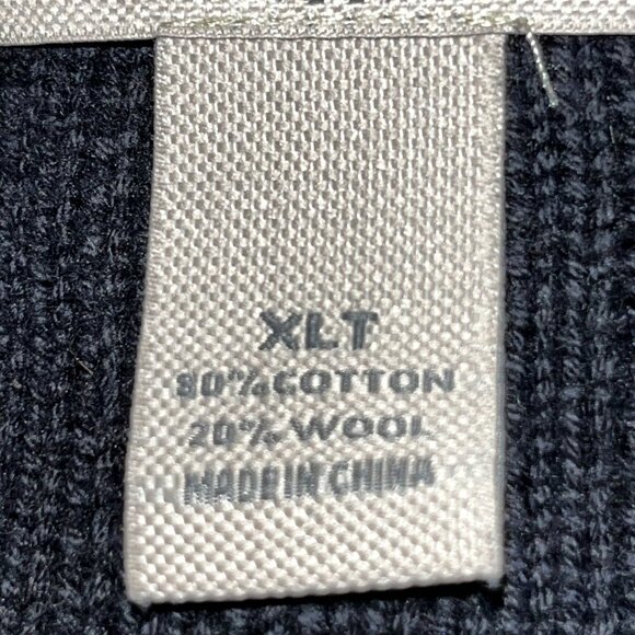 DULUTH HIGH NECK INFANTRY SWEATER - CHUNKY KNIT SHAWL COLLAR WOOL BLEND  XL TALL - Picture 8 of 10